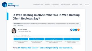 
                            11. IX Web Hosting - WhoIsHostingThis