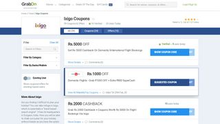 
                            9. Ixigo Coupons, Offers Rs 2200 OFF On All Bookings, Feb 2019 - GrabOn