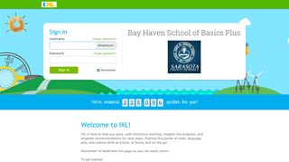 
                            10. IXL - Bay Haven School of Basics Plus