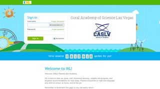 
                            9. IXL - Coral Academy of Science Las Vegas