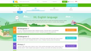 
                            13. IXL English Language | Online English language practice