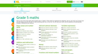 
                            8. IXL - Grade 5 maths practice