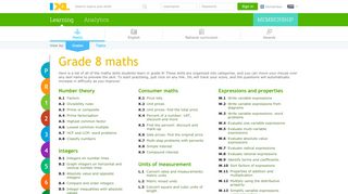 
                            1. IXL - Grade 8 maths practice