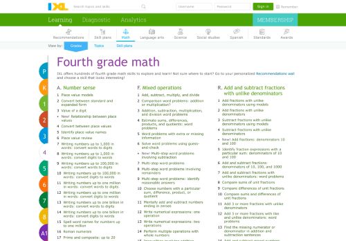 
                            7. IXL | Learn 4th grade math