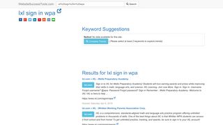 
                            6. Ixl sign in wpa Error Analysis (By Tools) - WebsiteSuccessTools.com