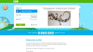 
                            7. IXL - Singapore American School