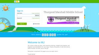 
                            12. IXL - Thurgood Marshall Middle School