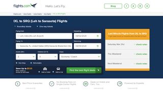 
                            8. IXL to SRQ 2018: Leh to Sarasota Flights | Flights.com