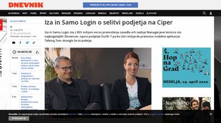 
                            8. Iza in Samo Login o selitvi podjetja na Ciper | Dnevnik