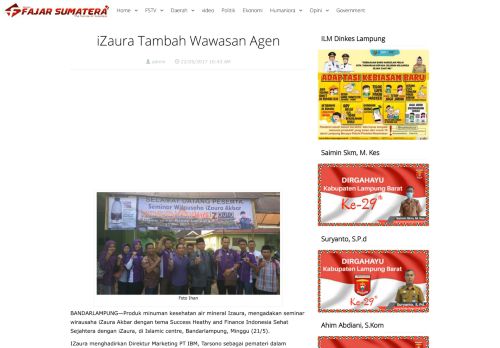 
                            12. iZaura Tambah Wawasan Agen | FajarSumatera.co.id