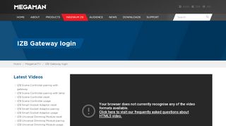 
                            6. IZB Gateway login • Ingenium® ZB • Megaman (UK) Ltd