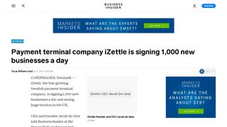 
                            7. iZettle signing up 1,000 new businesses a day - Business Insider