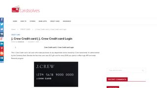 
                            10. J. Crew Credit card | J. Crew Credit card Login - Cardsolves.com