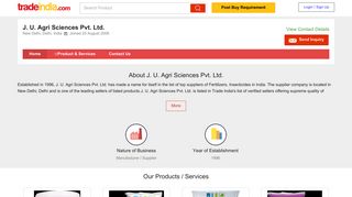 
                            9. J. U. Agri Sciences Pvt. Ltd. in New Delhi, Delhi, India - Company Profile