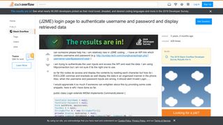 
                            3. (J2ME) login page to authenticate username and password ...