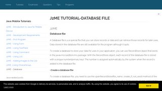 
                            9. J2ME tutorial-Database file - worldbestlearningcenter.com