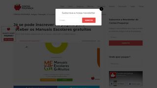 
                            11. Já se pode inscrever na página para receber os Manuais Escolares ...