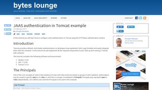 
                            3. JAAS authentication in Tomcat example - Bytes Lounge