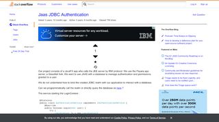 
                            9. Jaas JDBC Authentication - Stack Overflow