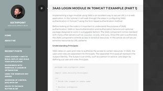 
                            2. JAAS login module in Tomcat 7 example (Part 1) - Sixthpoint