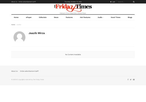 
                            6. Jaazib Mirza – The Friday Times