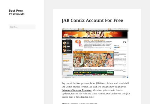 
                            6. JAB Comix Account For Free - Best Porn Passwords