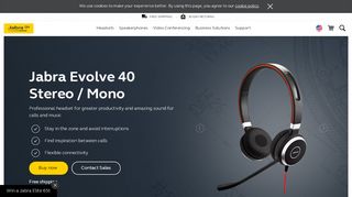 
                            13. Jabra EVOLVE 40 headset with quality microphone