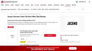 
                            10. Jacamo Discount Codes | 20% off | February 2019 | The Independent