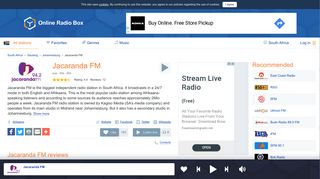 
                            9. Jacaranda FM live streaming - 94.2 MHz FM ... - Online Radio Box