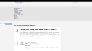 
                            13. Jacaranda Support | Cannot login- please enter a valid email...