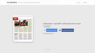 
                            7. Jackhammer “superdrill” could speed mine rescues | Phil McKenna ...