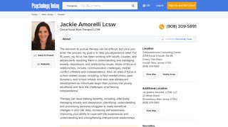 
                            13. Jackie Amorelli Lcsw, Clinical Social Work/Therapist, Howell, NJ ...