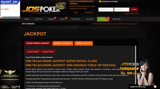 
                            4. Jackpot - Agen Poker Online Indonesia Terpercaya - Jospoker
