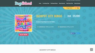 
                            7. Jackpot City Bingo - Get £10 FREE bonus at JackpotCityBingo.com ...