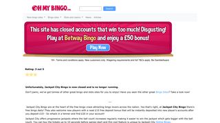
                            1. Jackpot City Bingo - £10 free bingo cash - Fun UK bingo - OhMyBi