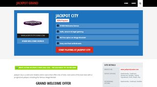 
                            2. Jackpot City - online casino with grand progressive jackpot slots
