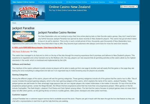 
                            6. Jackpot Paradise - New Zealand Online Casinos