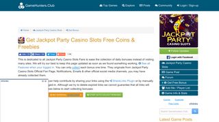 
                            10. Jackpot Party Casino Slots Free Coins - Bonus Collector