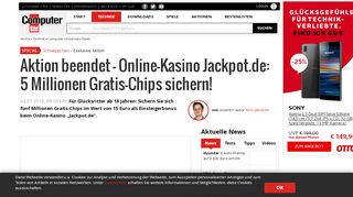 
                            6. Jackpot.de: 5 Millionen Gratis-Chips sichern! - COMPUTER BILD