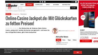
                            7. Jackpot.de: Mit Glückskarten zu fetten Preisen! - COMPUTER BILD