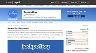 
                            10. JackpotJoy - Spelaspel.se