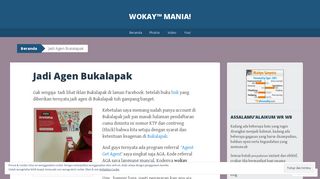 
                            6. Jadi Agen Bukalapak | WoKay™ mania!