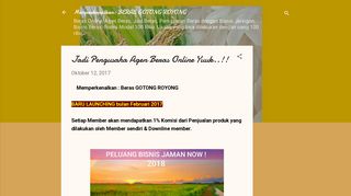 
                            11. Jadi Pengusaha Agen Beras Online Yuuk..!!