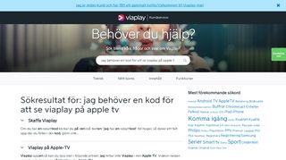 
                            9. jag behöver en kod för att se viaplay på apple tv | Sökresultat ...