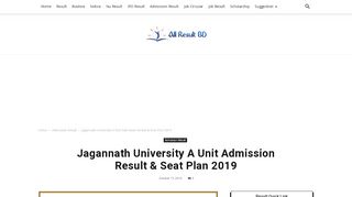 
                            10. Jagannath University A Unit Admission Result & JNU Unit 1 Result jnu ...