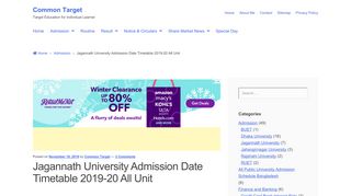 
                            7. Jagannath University Admission Test Result 2018-19 All Unit ...