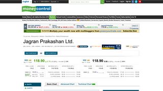 
                            3. Jagran Prakashan Ltd. Stock Price, Share Price, Live BSE/NSE ...