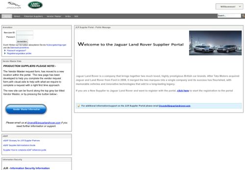 
                            4. Jaguar Land Rover Portal: Home