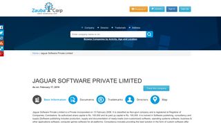 
                            12. JAGUAR SOFTWARE PRIVATE LIMITED - Company, directors and ...