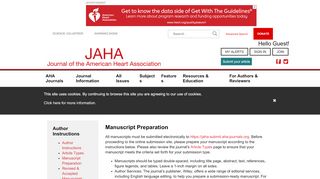 
                            2. JAHA | Instructions for Authors | AHA/ASA Journals